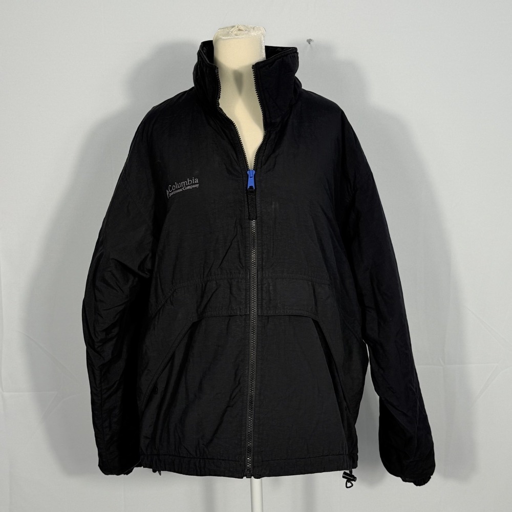 Vintage‎ Columbia Sportwear Softshell Jacket Mens M Medium Black Ski Outdoor